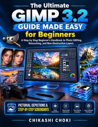 The Ultimate GIMP 3.2 Guide Made Easy for Beginners: A Step by Step Beginner's Handbook to Photo Editing, Retouching, and Non-Destructive Layers. cover