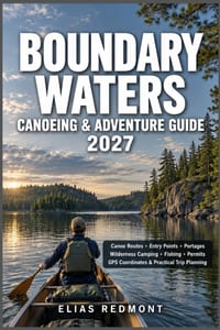 Boundary Waters Canoeing & Adventure Guide 2027: Canoe Routes, Entry Points, Portages, Wilderness Camping, Fishing, Permits, GPS Coordinates & Practic cover