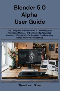 Blender 5.0 Alpha User Guide: The Complete Step-by-Step 3D Modeling And Animation Manual For Begginers to Advanced Creators, With Hands-On Tutorials F cover