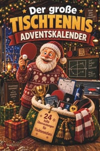 Der große Tischtennis-Adventskalender: Buch-Adventskalender zum Lesen und Knobeln als Geschenk für Tischtennis-Fans cover