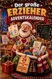 Der große Erzieher-Adventskalender: Buch-Adventskalender zum Lesen und Knobeln als Geschenk für Erzieher cover