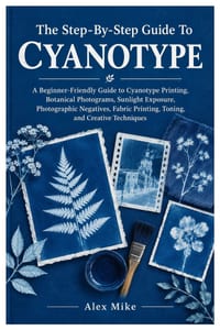 The Step-By-Step Guide To Cyanotype: A Beginner-Friendly Guide to Cyanotype Printing, Botanical Photograms, Sunlight Exposure, Photographic Negatives, cover