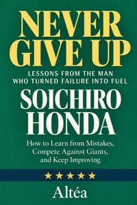 Never Give Up: SOICHIRO HONDA Lessons from the Man Who Turned Failure into Fuel: How to Learn from Mistakes, Compete Against Giants, and Keep Improvin cover