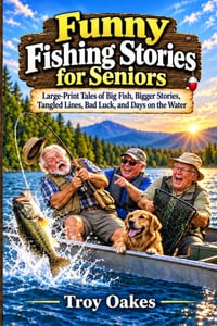 Funny Fishing Stories for Seniors: Large Print Tales of Big Fish, Bigger Stories, Tangled Lines, Bad Luck, and Days on the Water cover