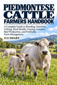 Piedmontese Cattle Farmers Handbook: A Complete Guide to Breeding, Nutrition, Calving, Herd Health, Grazing, Genetics, Beef Production, and Profitable cover