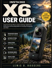 Insta360 X6 User Guide: Using Touchscreen Menus, Capture Settings, Stabilization, Reframing, and Recording Modes for Everyday Photography and Video cover