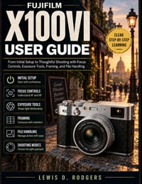 Fujifilm X100vi User Guide: From Initial Setup to Thoughtful Shooting with Focus Controls, Exposure Tools, Framing, and File Handling cover