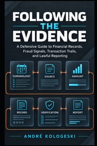 Following the Evidence: A Defensive Guide to Financial Records, Fraud Signals, Transaction Trails, and Lawful Reporting cover