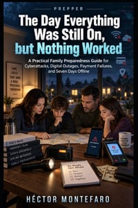 The Day Everything Was Still On, but Nothing Worked: A Practical Family Preparedness Guide for Cyberattacks, Digital Outages, Payment Failures, and Se cover