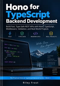 Hono for TypeScript Backend Development: Build Fast, Type-Safe REST APIs with Hono, TypeScript, Middleware, Validation, and Real-World Projects cover