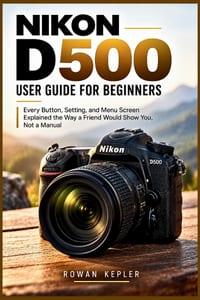 Nikon D500 User Guide for Beginners: Every Button, Setting, and Menu Screen Explained the Way a Friend Would Show You, Not a Manual cover