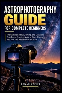 Astrophotography Guide for Complete Beginners: The Camera Settings, Timing, and Locations That Turn a Freezing Night of Black Photos Into Your First R cover