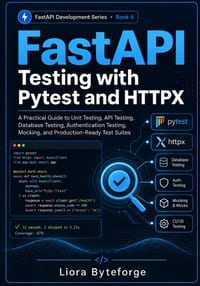 FastAPI Testing with Pytest and HTTPX: A Practical Guide to Unit Testing, API Testing, Database Testing, Authentication Testing, Mocking, and Producti cover