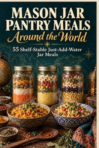 Mason Jar Pantry Meals Around the World: 55 Shelf-Stable Just-Add-Water Jar Meals from India, Thailand, Morocco, Japan and Beyond - With Global Spice cover