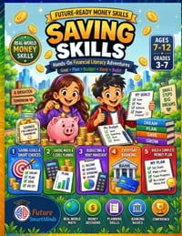Saving Skills: Hands-On Financial Literacy Adventures for Kids Ages 7-12: Saving Goals, Budgeting, Banking & Money Management cover