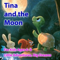 Tina and the Moon: A Funny and Heartwarming Turtle Adventure About Big Dreams, Imagination, Friendship, Teamwork, and Never Giving Up for Kids Ages 6- cover