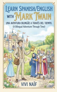 Learn Spanish/English with Mark Twain: Una aventura bilingue a traves del tiempo (a bilingual adventure through time) cover