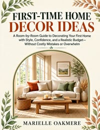 First-Time Home Decor Ideas: A Room-by-Room Guide to Decorating Your First Home with Style, Confidence, and a Realistic Budget-Without Costly Mistakes cover