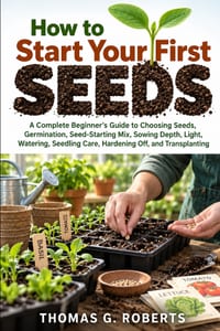 How to Start Your First Seeds: A Complete Beginner's Guide to Choosing Seeds, Germination, Seed-Starting Mix, Sowing Depth, Light, Watering, Seedling cover