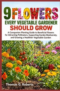 9 Flowers Every Vegetable Gardener Should Grow: A Companion Planting Guide to Beneficial Flowers for Attracting Pollinators, Supporting Garden Biodive cover