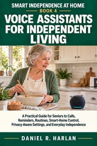 Voice Assistants for Independent Living: A Practical Guide for Seniors to Calls, Reminders, Routines, Smart-Home Control, Privacy-Aware Settings, and cover