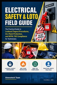 Electrical Safety & LOTO Field Guide: The Practical Guide to Lockout/Tagout Procedures, Arc Flash Protection, and NFPA 70E Compliance for Technicians cover