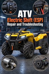 ATV Electric Shift (ESP) Repair and Troubleshooting: Illustrated Diagnostics for Shift Motors, Angle Sensors, Switches, Wiring, and Fault Codes cover
