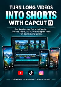 Turn Long Videos Into Shorts with Capcut: The Step-by-Step Guide to Creating YouTube Shorts, TikTok, and Instagram Reels from Your Existing Content cover