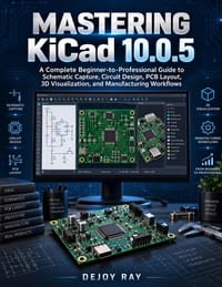 Mastering KiCad 10.0.5: A Complete Beginner-to-Professional Guide to Schematic Capture, Circuit Design, PCB Layout, 3D Visualization, and Manufacturin cover