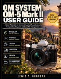 OM SYSTEM OM-5 Mark II User Guide: A Clear Approach to Camera Setup, Autofocus, Exposure, Composition, Playback, and Basic File Management cover