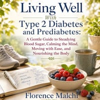 Living Well With Type 2 Diabetes and Prediabetes: A Gentle Guide to Steadying Blood Sugar, Calming the Mind, Moving with Ease, and Nourishing the Body cover