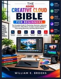 The Adobe Creative Cloud Bible for Beginners: The Complete Guide To Photoshop, Illustrator, Lightroom, Premiere Pro, After Effects, Acrobat, Creative cover
