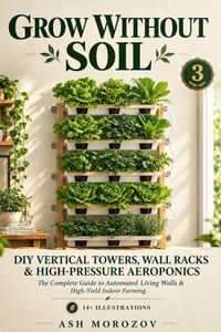 Grow Without Soil: DIY Vertical Towers, Wall Racks & Aeroponics: The Complete Guide to Automated Living Walls & High-Yield Indoor Farming (Book 3) cover