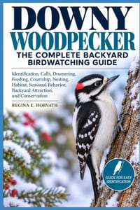 Downy Woodpecker: The Complete Backyard Birdwatching Guide: Identification, Calls, Drumming, Feeding, Courtship, Nesting, Habitat, Seasonal Behavior, cover