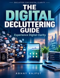 The Digital Decluttering Guide: Notification Control Mindful Technology Information Overload Digital Minimalism Simplified Digital Life Cloud Storage cover