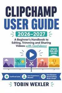 Clipchamp User Guide 2026-2027: A Beginner's Handbook to Editing, Trimming and Sharing Videos with Confidence cover