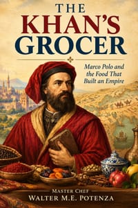 The Khan's Grocer: Marco Polo and the Food That Built an Empire. and how a Venetian Merchant Discovered Pasta, Pepper, and a New World of Flavor. cover