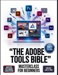 The Adobe Tools Bible Masterclass for Beginners: The Definitive Step-by-Step Guide to Mastering Digital Design, Photography, and Video Editing-Compreh cover