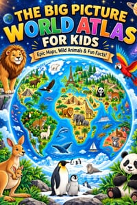 The Big Picture World Atlas For Kids: Epic Maps, Wild Animals & Fun Facts! cover