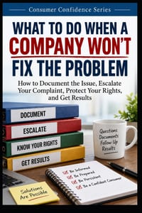 What to do When a Company Won't Fix the Problem: How to Document the Issue, Escalate Your Complaint, Protect Your Rights, and Get Results cover
