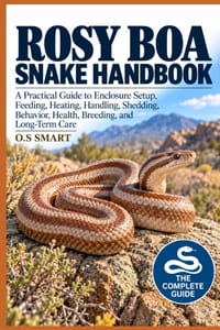 Rosy Boa Snake Handbook: A Practical Guide to Enclosure Setup, Feeding, Heating, Handling, Shedding, Behavior, Health, Breeding, and Long-Term Care cover