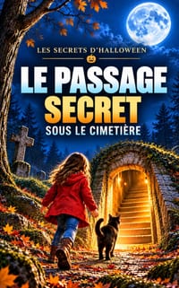 Le Passage secret sous le cimetière: Roman jeunesse d'Halloween pour les 8-12 ans - Une aventure magique pleine de mystères et d'énigmes cover