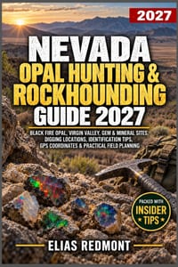 Nevada Opal Hunting & Rockhounding Guide 2027: Black Fire Opal, Virgin Valley, Gem & Mineral Sites, Digging Locations, Identification Tips, GPS Coordi cover