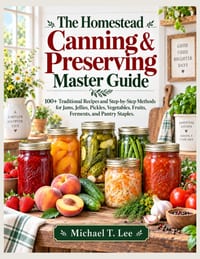 The Homestead Canning & Preserving Master Guide: 100+ Traditional Recipes and Step-by-Step Methods for Jams, Jellies, Pickles, Vegetables, Fruits, Fer cover