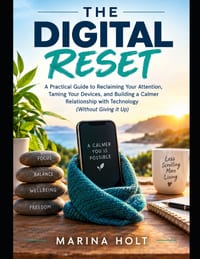 The Digital Reset: A Practical Guide to Reclaiming Your Attention, Taming Your Devices, and Building a Calmer Relationship with Technology (Without Gi cover