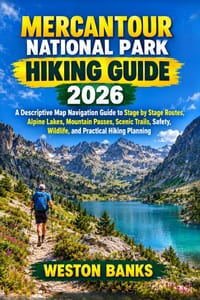 Mercantour National Park HIKING GUIDE 2026: A Descriptive Map Navigation Guide to Stage by Stage Routes, Alpine Lakes, Mountain Passes, Scenic Trails, cover
