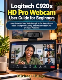 Logitech C920x HD Pro Webcam User Guide for Beginners: Learn Step-By-Step Walkthrough to Fix Blurry Focus, Boost Microphone Clarity, and Master Video cover