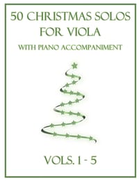 50 Christmas Solos for Viola with Piano Accompaniment: Vols. 1-5 cover
