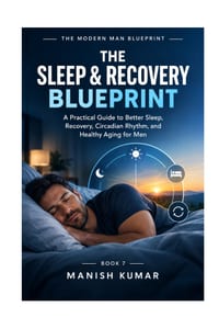 The Sleep & Recovery Blueprint: A Practical Guide to Better Sleep, Recovery, Circadian Rhythm, and Healthy Aging for Men cover