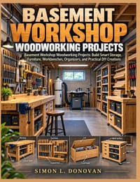 Basement Workshop Woodworking Projects: Basement Workshop Woodworking Projects: Build Smart Storage, Furniture, Workbenches, Organizers, and Practical cover